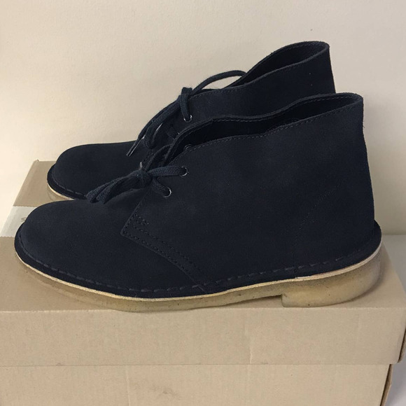 Clarks Women's Size 6 M Desert Boots, Dark Navy Suede - Picture 3 of 7